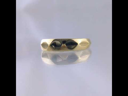 Facetted Dome Gold Ring - 18k,14k,10k