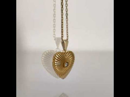 Radiant Heart Pendant Crystal Center