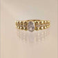 Milgrain Gold Ring with Cubic Zircon - 10k,14k,18k