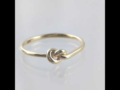 Minimalist Knot Gold Ring - 10k,14k,18k