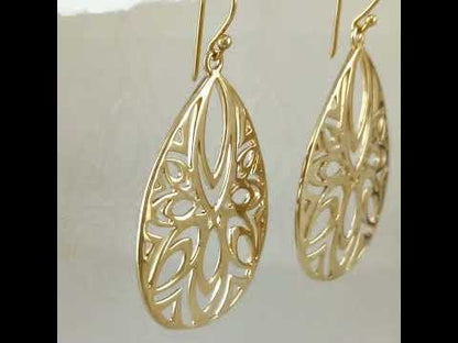 Teardrop Openwork Drop Earrings