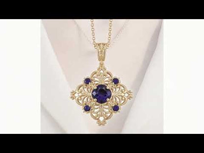Fine Gemstone Colored Genuine Quart Necklace w/ 18in chain + 2 in extension