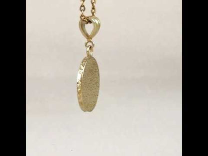 Round Omega Symbol Enamel Pendant
