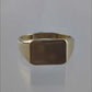 Solid Gold Engravable Cushion Signet Ring - 18k, 14k, 10k
