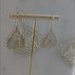 Tulip Filigree Dangle Earrings with Floral Contour