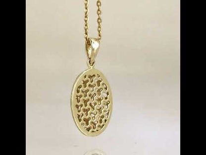 Oval Filigree Pendant Charm