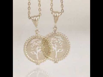 Round Rose Cutout Pendant