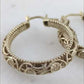 Gold Filigree Floral Hoop Earrings