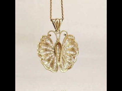 Butterfly Filigree Pendant