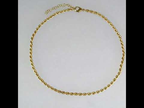 Rope Chain Necklace 4mm Bold Adjustable Chain