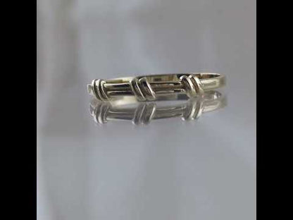 Minimalist Braid Gold Ring - 10k,14k,18k