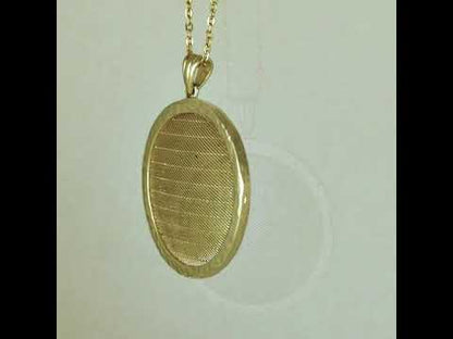 Gold Round Pendant Hammered Edge Disc Medallion Charm