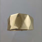Gold Facetted High Polish Ring - 18k, 14k, 10k