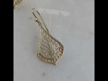 Ornate Filigree Drop Earrings – Lightweight and Elegant