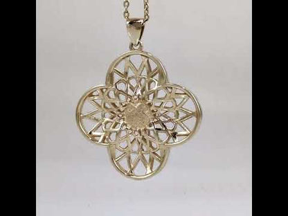 Black Onyx Filigree Pendant Statement