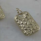 Textured Rectangle Drop Earrings with Hammered Finish