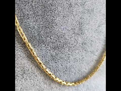 Timeless Gold Byzantine Chain Necklace, 18k Gold Over Sterling Silver, Available in 18in, 24in, 30in with 2in Extender