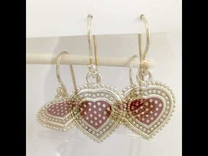 Red Heart Drop Earrings