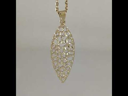 Openwork Marquise Pendant Statement