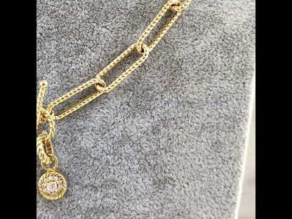 Paperclip Cable Link Necklace with Toggle Clasp – Bold 7mm Design