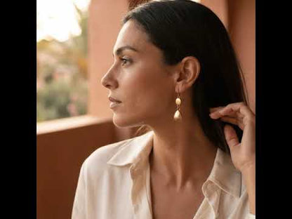 Pebble Double Drop Earrings