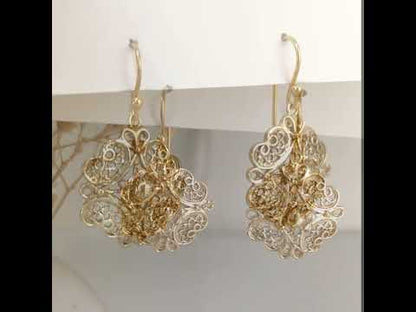 Filigree Floral Drop Earrings