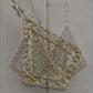 Diamond-Shaped Filigree Drop Earrings with Textured Border