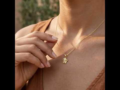 Solid Gold Medusa Pendant in  Available 10k, 14k or 18k  Gold