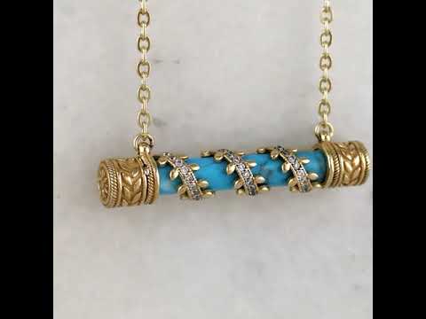 Crystal-Accented Bar Necklace with Gemstone Options / Prayer necklace