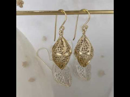 Mesmerizing Gold Nightingale Drop Earrings