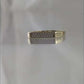 Gold Square Top Ring W Cubic Zircon