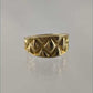 Quilt Pattern Gold Ring - 10k,14k,18k