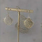 Fan Filigree Dangle Earrings with Openwork Design