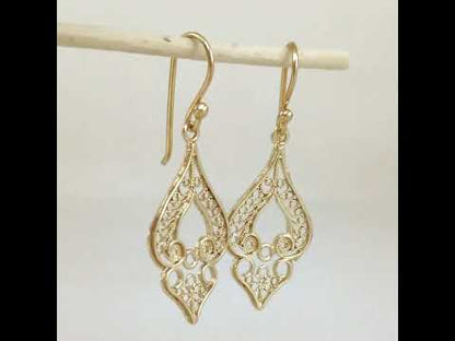 Open Teardrop Dangle Earrings