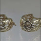 Swirl Pattern Hoop Earrings with Open Filigree Design
