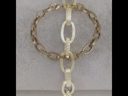 Bold Link Chain Bracelet – 7.5mm Classic Gold Finish