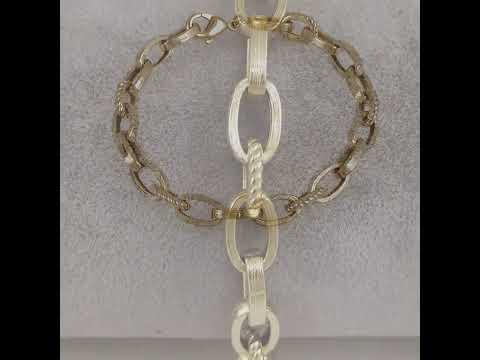 Bold Link Chain Bracelet – 7.5mm Classic Gold Finish