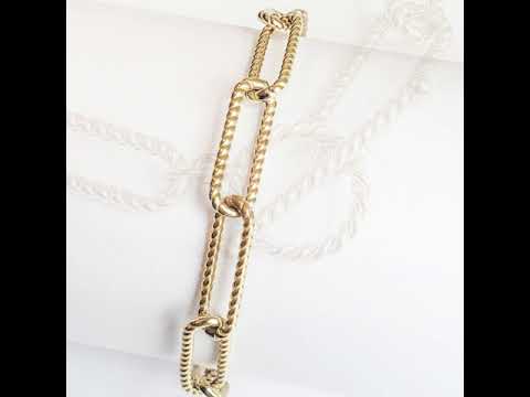 Rope Link Bracelet with Toggle Clasp – 7mm Textured Chain