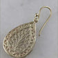 Teardrop Filigree Drop Earrings – Elegant Openwork Design