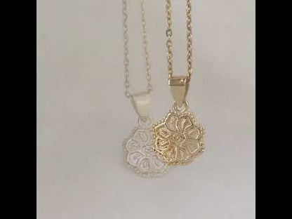 Petite Round Floral Pendant