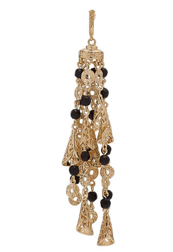 Tassel Filigree Pendant Enhancer with Gemstone Beads