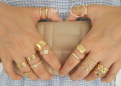 Vintage Engravable Gold Ring - 18k, 14k, 10k - TurkishBling
