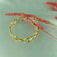 Wavy Ribbon Hoop Earrings 2" 18K Gold plated