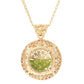 Filigree Locket Shaker Pendant with Floating Gemstones – 36 in. Love Link Chain