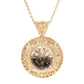 Filigree Locket Shaker Pendant with Floating Gemstones – 36 in. Love Link Chain