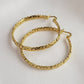 Byzantine Link Hoop Earrings with Timeless Texture