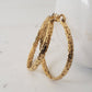 Byzantine Link Hoop Earrings with Timeless Texture
