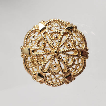 Filigree Sunburst Statement Stud Earrings - TurkishBling