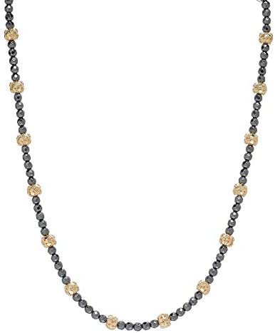 18K Gold Plated Gemstone Bead Necklace