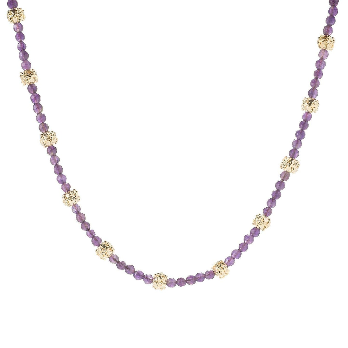 18K Gold Plated Gemstone Bead Necklace